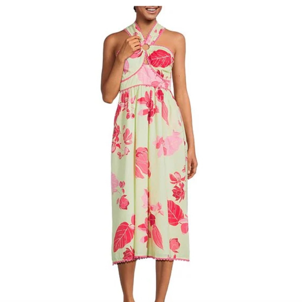NWT J.Marie Alara Ric Rac Cross Midi